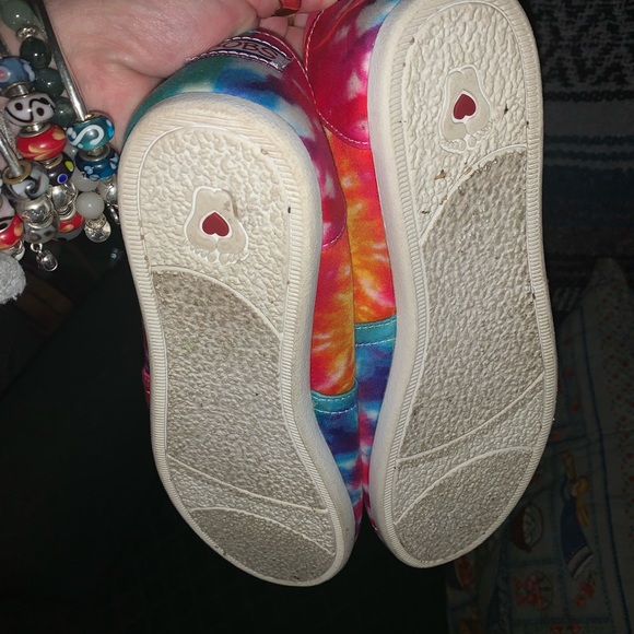 BOBS BY SKECHERS PRIMARY COLOR TIE DYE FLATS, LADIES 9 - Picture 6 of 8